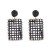 occidental style Bohemian style embed Rhinestone earrings woman geometry square establishment personality Earri