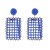 occidental style Bohemian style embed Rhinestone earrings woman geometry square establishment personality Earri
