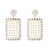 occidental style Bohemian style embed Rhinestone earrings woman geometry square establishment personality Earri