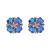 occidental style flowers love earrings silver retro diamond Pearl ear stud trend banquet Earring