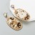 earrings woman occidental style ethnic style retro leopard leather ear stud woman Alloy diamond exaggerating Ea