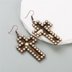 ethnic style exaggerating Alloy embed turquoise earrings woman personality leo..