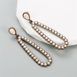 retro drop hollow earrings woman Alloy mosaic turquoise ear stud Bohemia perso..