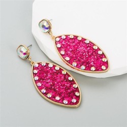  occidental style creative Alloy embed glass diamond sequin Earring trend Stre..