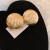 occidental style Metal surface Stripe Round silver ear stud personality exaggerating sam