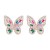occidental style creative personality insect butterfly color fully-jewelled temperament occidental style earring