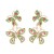 occidental style creative personality insect butterfly pendant color diamond temperament occidental style earrings 