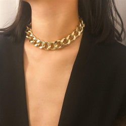 occidental style  brief personality Metal chain necklace chain woman  exaggera..