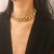occidental style  brief personality Metal chain necklace chain woman  exaggerating frosting pu