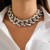 occidental style  brief personality Metal chain necklace chain woman  exaggerating frosting pu