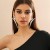 occidental style exaggerating geometry triangle tube ear stud woman personality trend Metal Earring