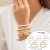 occidental style punk wind imitate Pearl beads bracelet set exaggerating personality Metal tube bangle