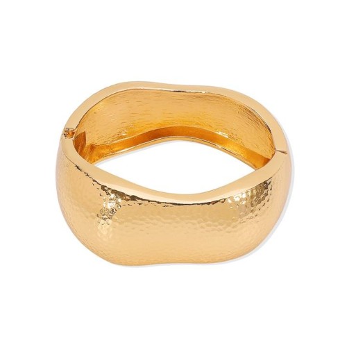 occidental style pattern geometry bangle  Irregular opening width woman