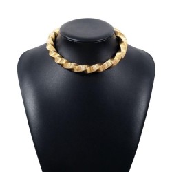 occidental style exaggerating temperament geometry twisted necklace  fashion h..