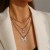 occidental style multilayer necklace woman  enamel love elements chain temperament geometry clavicle chain