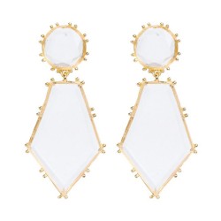 Acetate sheet earrings occidental style exaggerating Earring woman Round plates earring Bohemia