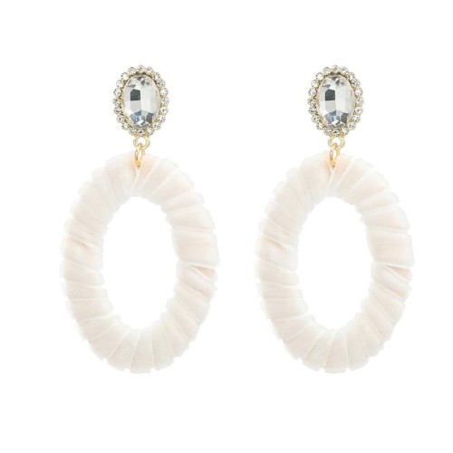 Autumn and Winter velvet earrings occidental style Earring woman velvet twining Round earring temperament