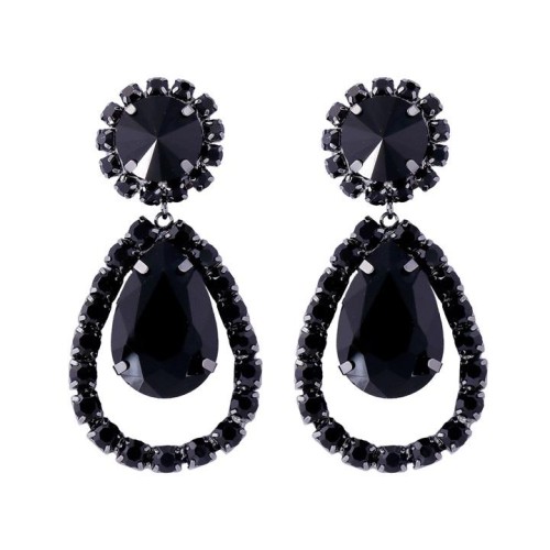 occidental style fashion drop Alloy hollow fully-jewelled retro temperament exaggerating earrings woman trend s