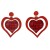 Earrings retro heart-shaped earrings exaggerating earringjewelry occidental style
