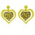 Earrings retro heart-shaped earrings exaggerating earringjewelry occidental style