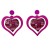 Earrings retro heart-shaped earrings exaggerating earringjewelry occidental style