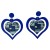 Earrings retro heart-shaped earrings exaggerating earringjewelry occidental style