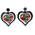 Earrings retro heart-shaped earrings exaggerating earringjewelry occidental style