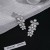 silver wind long style splice three-dimensional flowers earrings  occidental style Metal wind exaggerati