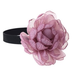 exaggerating elegant three-dimensional big flowers belt lady short necklace ro..