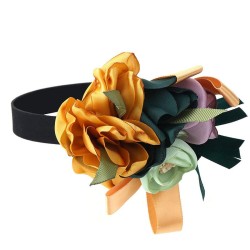 occidental style wind Cloth imitate three-dimensional flowers belt  handmade p..