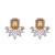 occidental style fashion retro palace wind Alloy diamond earrings woman all-Purpose high