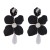 exaggerating long style multilayer flowers earrings Alloy drop Pearlearrings