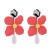exaggerating long style multilayer flowers earrings Alloy drop Pearlearrings