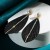 occidental style personality trend leather earrings woman Alloy diamond leaves pendant exaggerating Earring te