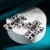  occidental style leopard leather earrings lady retro Alloy diamond cross high earrings Earring