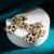 occidental style leopard leather earrings lady retro Alloy diamond cross high earrings Earring
