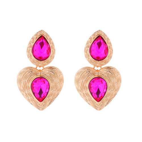 trend retro Metal Irregular earrings multilayer love medium wind gold fashion exaggerating Earring