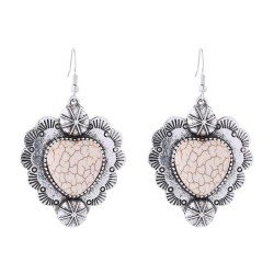 occidental style creative trend earrings woman retro Alloy silver embed turquo..