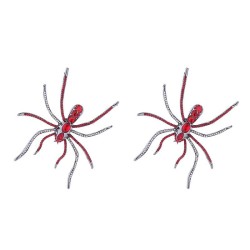 occidental style exaggerating black wind Alloy diamond big spider silver earri..