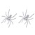 occidental style exaggerating black wind Alloy diamond big spider silver earrings woman personality Halloween