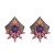 occidental style retro palace wind colorful diamond silver earrings temperament high classic woman
