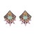occidental style retro palace wind colorful diamond silver earrings temperament high classic woman