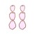 fashion trend Alloy transparent resin earrings woman long style multilayer Irregular geometry