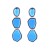 fashion trend Alloy transparent resin earrings woman long style multilayer Irregular geometry