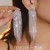 occidental style exaggerating claw chain fully-jewelled ear stud super long tassel Rhinestone earring