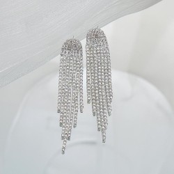 occidental style long style tassel Rhinestone exaggerating earrings  temperame..