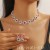   occidental style necklace earrings set  claw chain Rhinestone exaggerating atmospheric bri