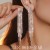 exaggerating personality long tassel earrings woman temperament long style fully-jewelled earring oc