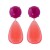 ( black)Autumn and Winter occidental style earrings resin Earring woman drop color earring retro