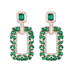 occidental style fashion geometry series Alloy diamond Rhinestone medium squar..